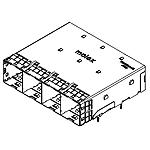 Conn I-Pass+ RCP 144 POS Press Fit RA Thru-Hole 144 Terminal 4 Port Tray