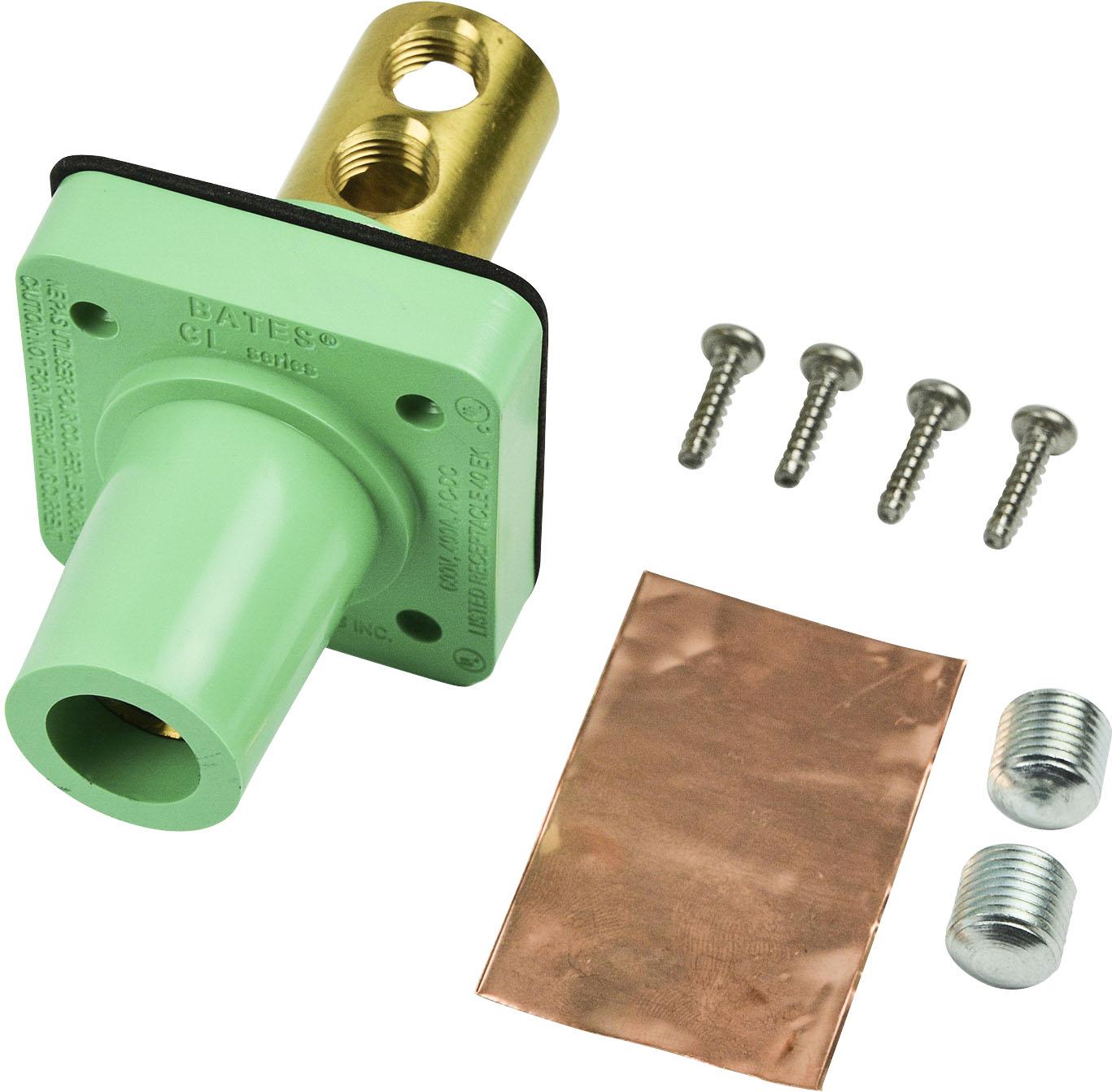 Marinco-CL40FRB-E Steckverbinder CL Series Panel Mounts (400A / 600V) 2/0 - 4/0 AWG Female - Green (E)