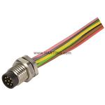 Circular Connector M8, 8 Pos, Straight, Conductor Length 20 cm