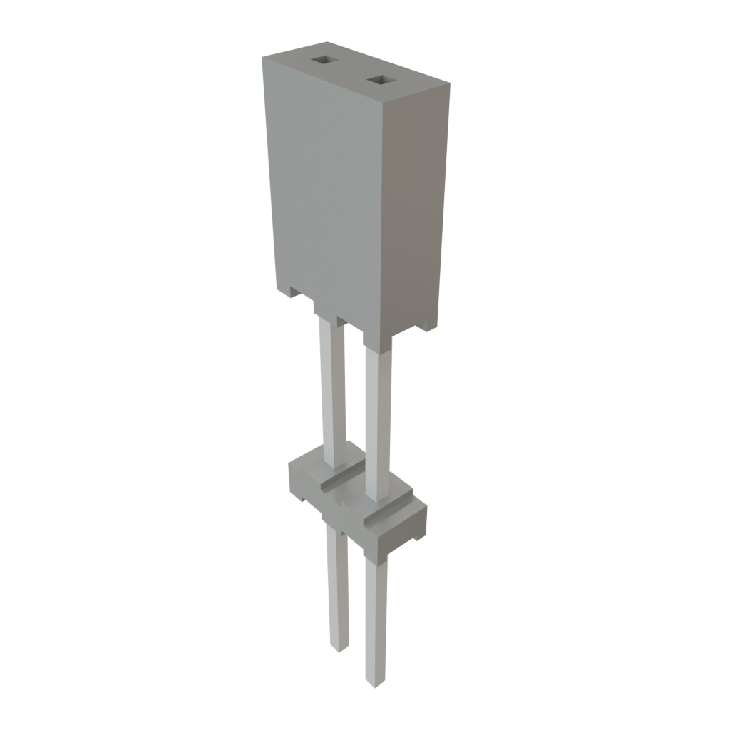 Samtec-ESQT-102-02-F-S-550 Steckverbinderleisten und Leiterplattenbuchsen Conn Elevated Socket SKT 2 POS 2mm Solder ST Top Entry Thru-Hole Layer