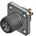 CONEC-43-02300 Andere Kabelbaugruppen Male socket M12x1 with soldering contact, with square and sealing
