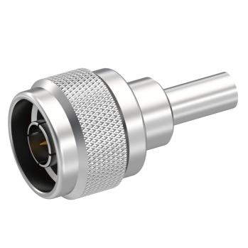 Radiall-R161083000 RF-Steckverbinder Conn Type N PL 0Hz to 11GHz 50Ohm Crimp ST Cable Mount Gold/Silver