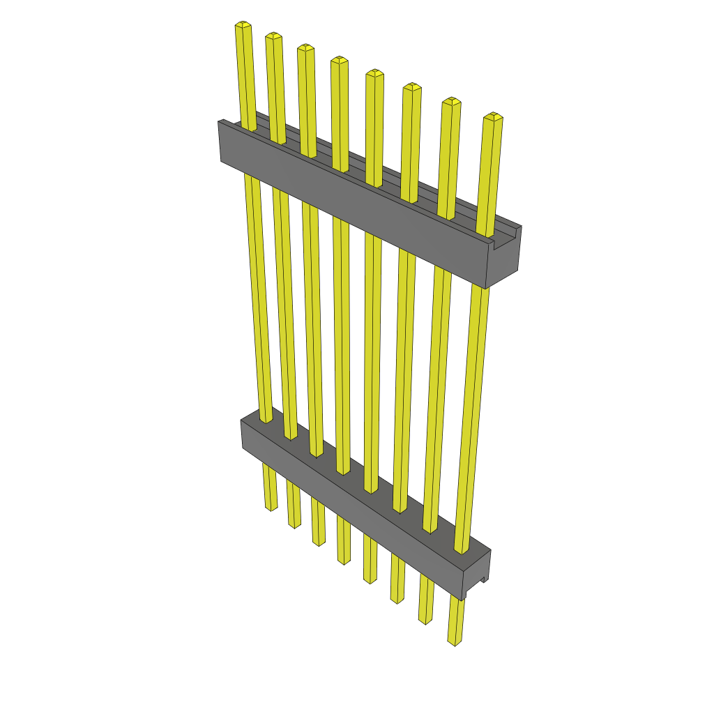 Samtec-ZW-08-14-G-S-970-230 Piastre connettori e prese PCB Conn Board Stacker HDR 8 POS 2.54mm Solder ST Top Entry Thru-Hole Bulk
