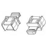 Connector Accessories SFP Cage Right Angle Polycarbonate/Acrylonitrilebutadiene Styreme