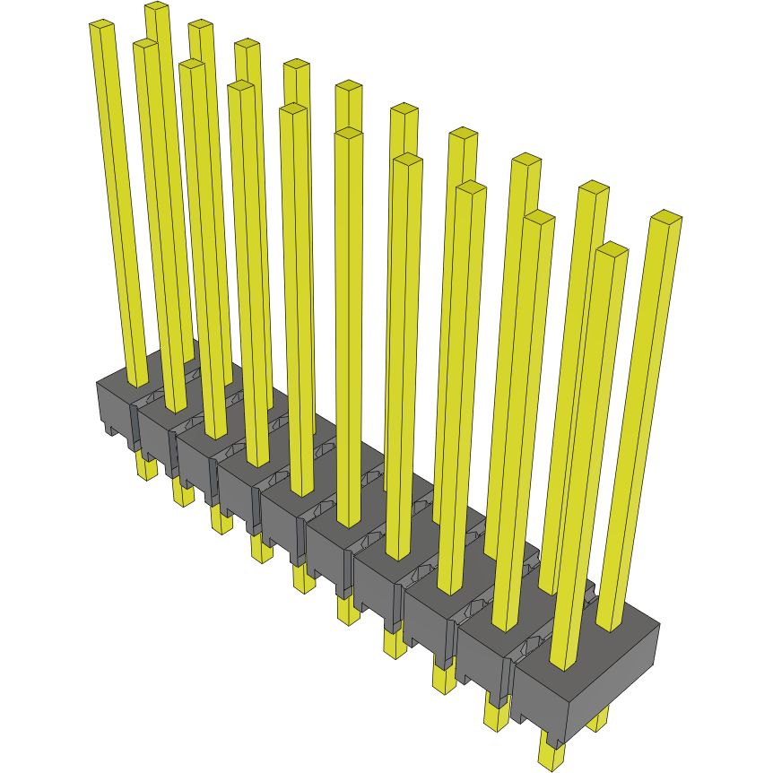 Samtec-MTSW-110-10-G-D-630 Steckverbinderleisten und Leiterplattenbuchsen Conn Unshrouded Header HDR 20 POS 2.54mm Solder ST Top Entry Thru-Hole Bulk