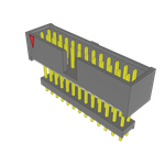 Conn Elevated Shrouded Header HDR 26 POS 2.54mm Solder ST Top Entry Thru-Hole Layer