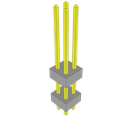 Conn Board Stacker HDR 4 POS 2mm Solder ST Top Entry Thru-Hole Bulk