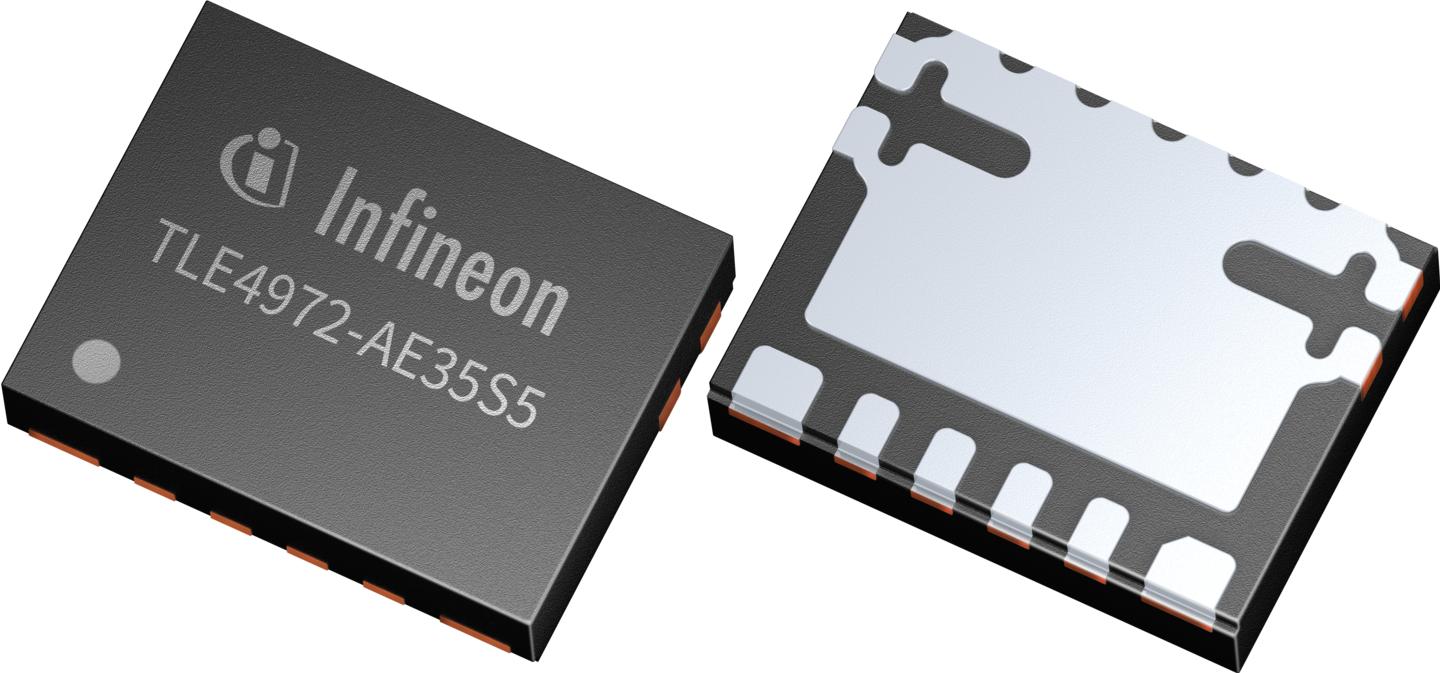 Infineon Technologies AG-TLE4972AE35S5XUMA1 Sensores de corriente Open Loop Current Sensor AC/DC Current 3.3V Automotive 6-Pin VSON EP T/R