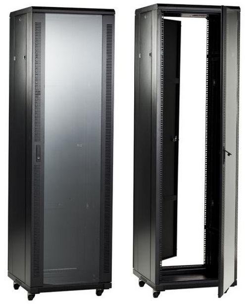 Bud Industries-BRP-12206 Cajas, compartimentos y anaqueles Black Textured Steel Large Cabinet Rack