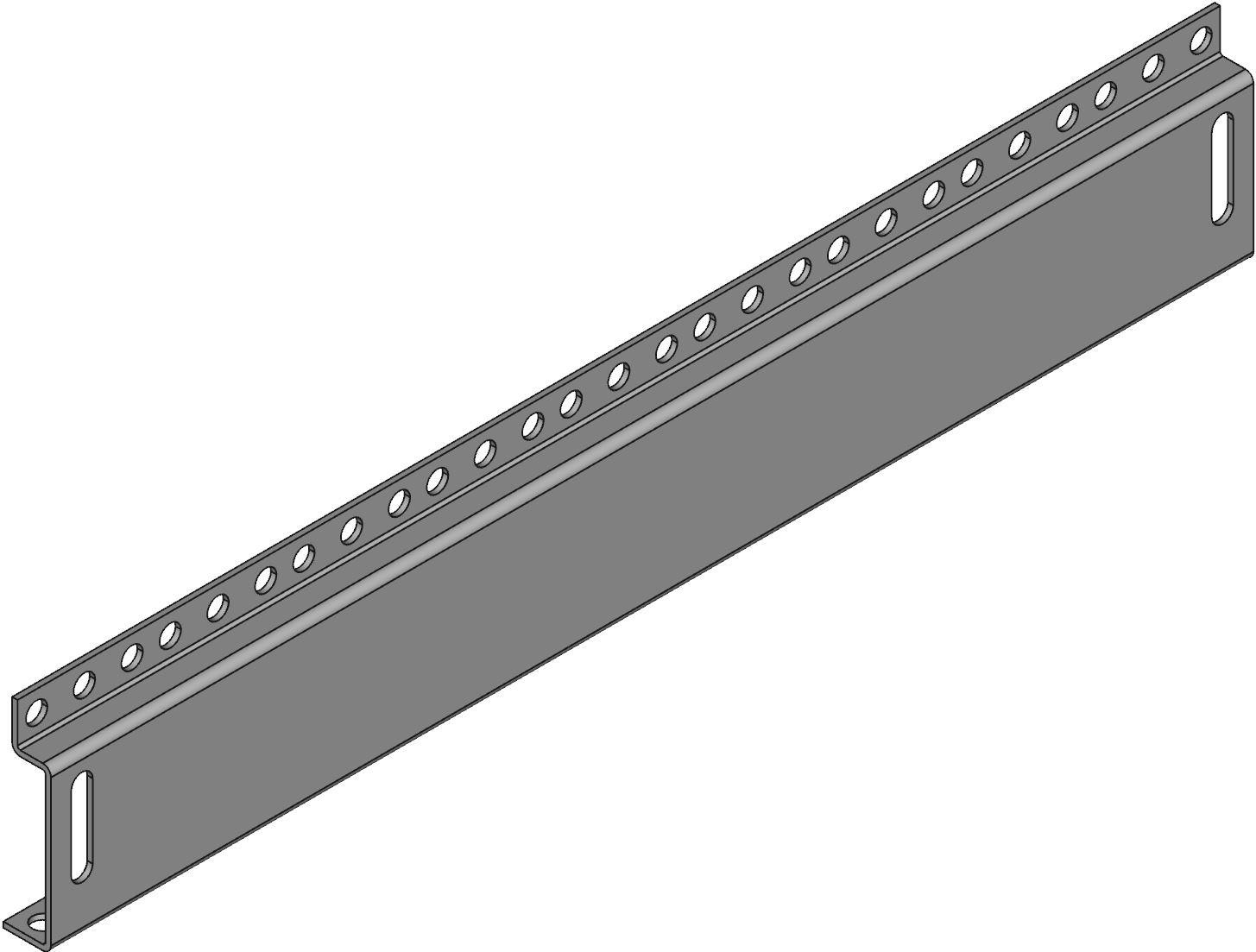 Hammond Manufacturing-2CTRK null Combination Rails, Black