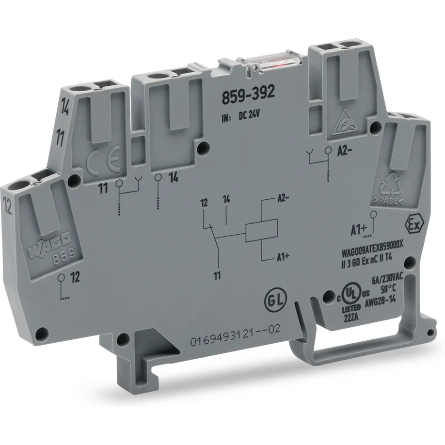 WAGO-859-386 Sonstige Relais Relay Module Nominal Input Voltage 36 VDC 1 changeover Contact