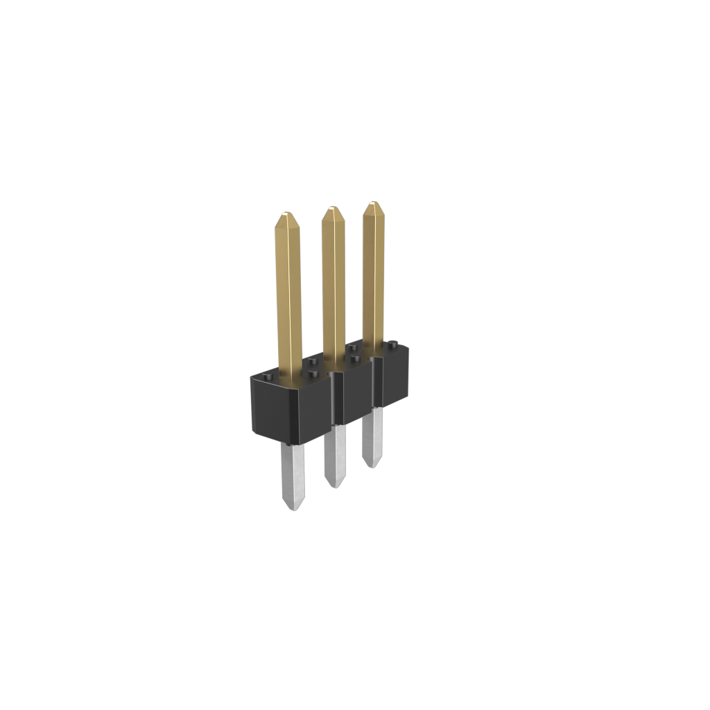 Amphenol Communications Solutions-68001-103HLF Steckverbinderleisten und Leiterplattenbuchsen BergStik®, Board to Board connector, Unshrouded vertical header, Through Hole, Single Row, , 3 Positions, 2.54 mm (0.100in) Pitch