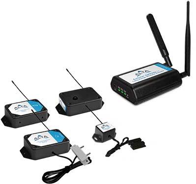 Monnit Corporation-MNK2-9-CG-RES-ATT Sensor and Gateway Kits 4 Sensor Humidity/Motion Detection/(Open/Closed)/Water Detect Kit