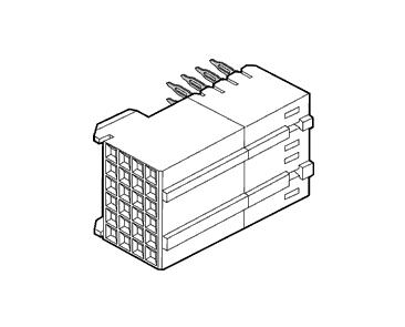 Amphenol Communications Solutions-89037-112LF Backplane connettore Metral® Board Connectors, Backplane Connectors, 4 Row Signal Receptacle, Right Angle, Solder-to-Board