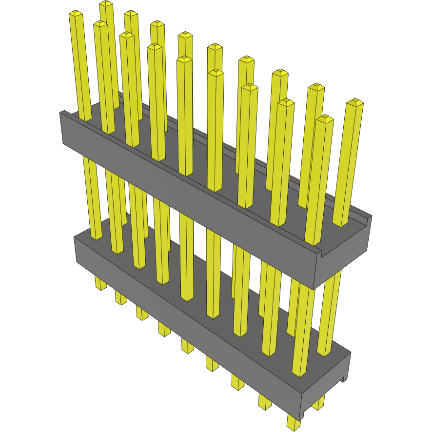 Samtec-DW-09-11-G-D-530 Steckverbinderleisten und Leiterplattenbuchsen Conn Board Stacker HDR 18 POS 2.54mm Solder ST Top Entry Thru-Hole Bulk