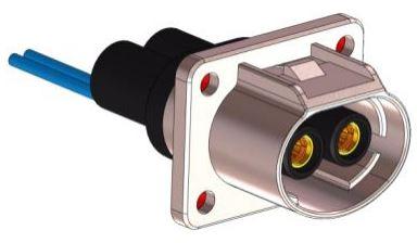 Amphenol-PL082X-61-4 Connector Power Conn Power RCP 2 POS ST Cable Mount 2 Terminal 1 Port