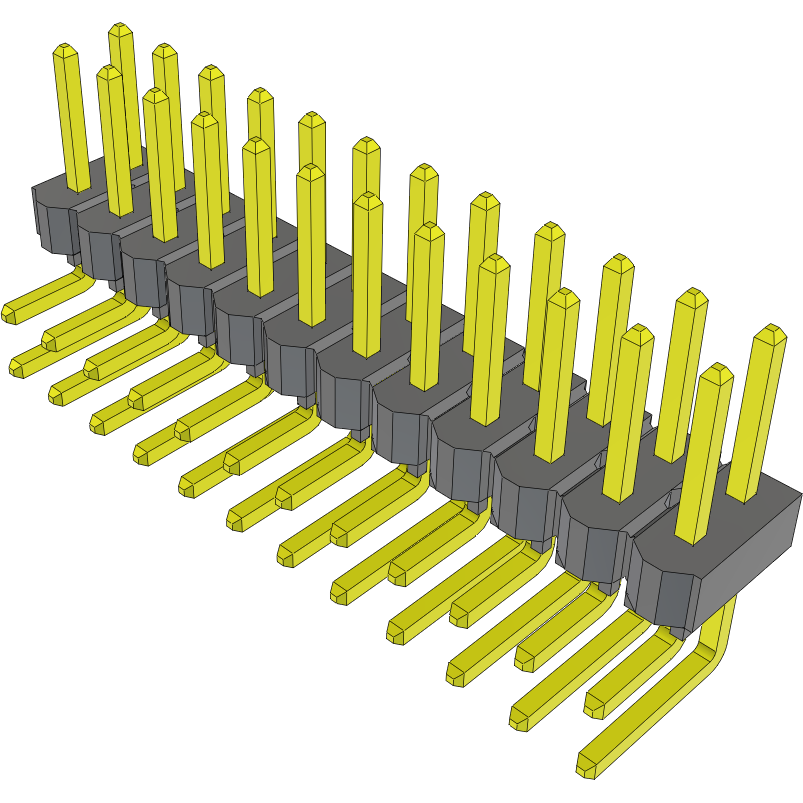Samtec-TSW-112-08-G-D-RA Steckverbinderleisten und Leiterplattenbuchsen Conn Unshrouded Header HDR 24 POS 2.54mm Solder RA Side Entry Thru-Hole Bulk