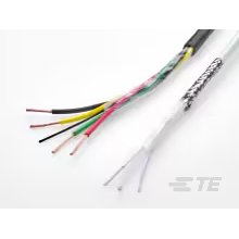 TE Connectivity-2022Y1422-9X Kabel, Koaxial Twinaxial Cable Braid Rayfoam H 22AWG 4.85mm Transparent White