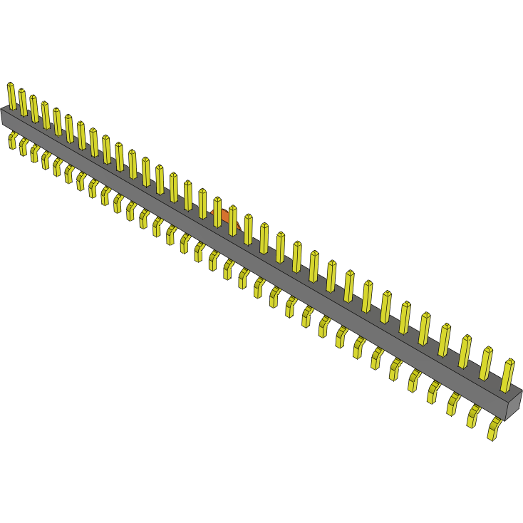 Samtec-MMT-133-01-S-SH-K Piastre connettori e prese PCB Conn Unshrouded Header HDR 33 POS 2mm Solder RA Side Entry SMD Tube