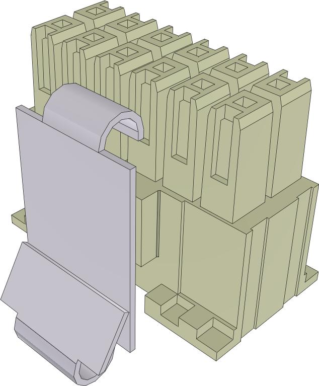 Samtec-IPD1-06-D-M Einzeladersteckverbinder, Gehäuse 0.100 Inch Mini Mate Discrete Wire Socket Housing