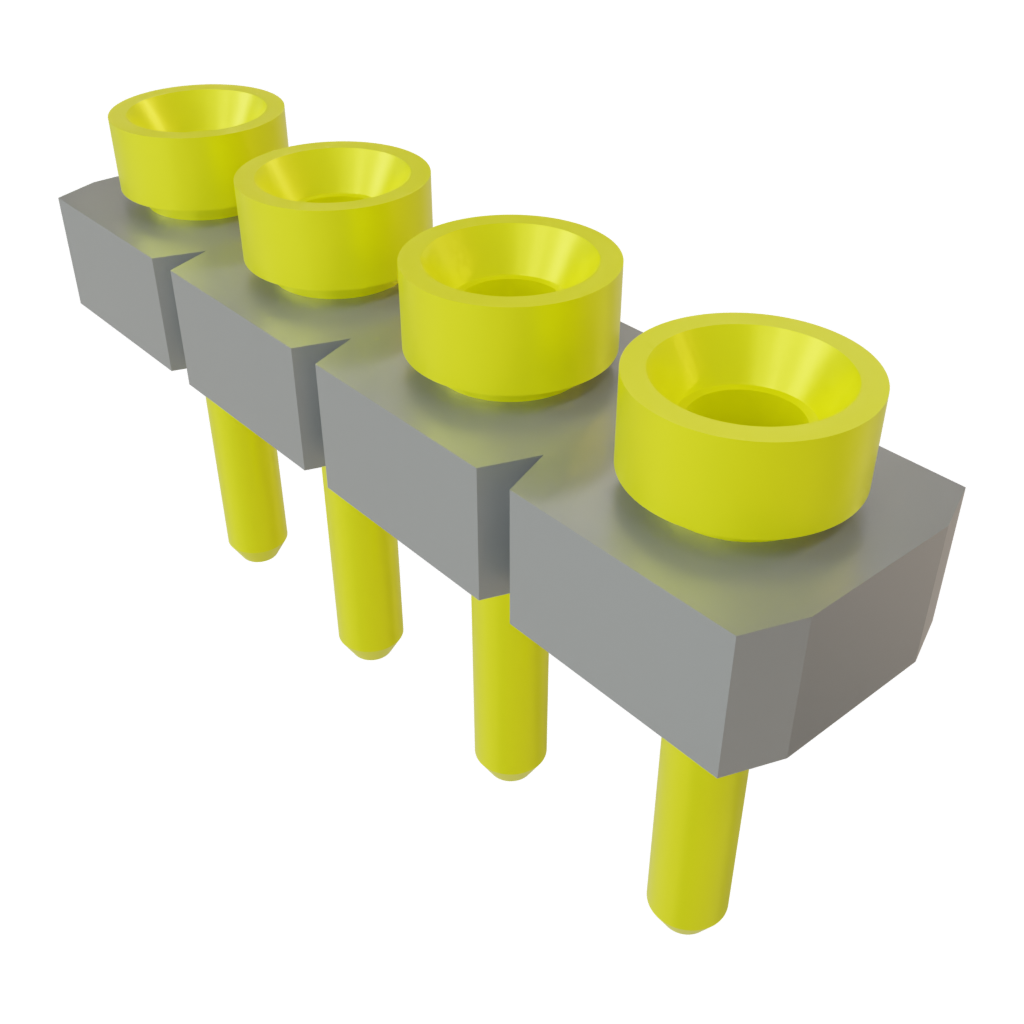 Samtec-SL-104-T-10 Piastre connettori e prese PCB Conn Socket Strip SKT 4 POS 2.54mm Solder ST Top Entry Thru-Hole Bulk