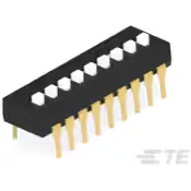 TE Connectivity-ADE0904 Conmutador DIP Switch DIP OFF ON SPST 9 Extended Slide 0.1A 24VDC PC Pins 2.54mm Thru-Hole Tube