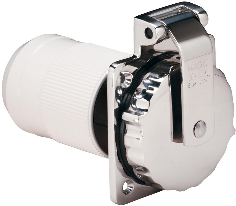 Marinco-6371EL-B.OEM Steckverbinder 50A 125V EL INLET SS W/ENCLOSURE