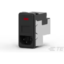 TE Connectivity-4-6609106-4 Power Entry Modules Power Entry Module EMI/RFI Filtered M 3 POS (115VAC/230)VACVAC 10A Fuse/Voltage Selector ST 1 Port