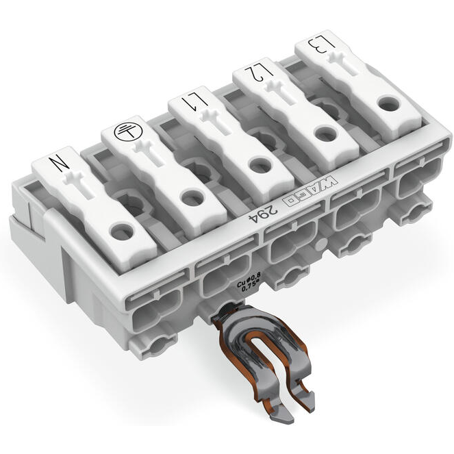 WAGO-294-5315 Steckverbinder Conn Power 5Power/1Ground POS Spring Clamp ST Cable Mount 1 Port Bag