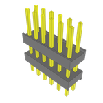 Conn Board Stacker HDR 12 POS 2.54mm Solder ST Top Entry Thru-Hole Bulk