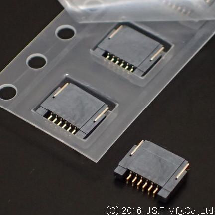 JST Manufacturing-06FHA-SM1-GAN-ETB(HF) Steckverbinder, FFC-FPC Conn FPC Connector SKT 6 POS 0.5mm Solder RA SMD T/R