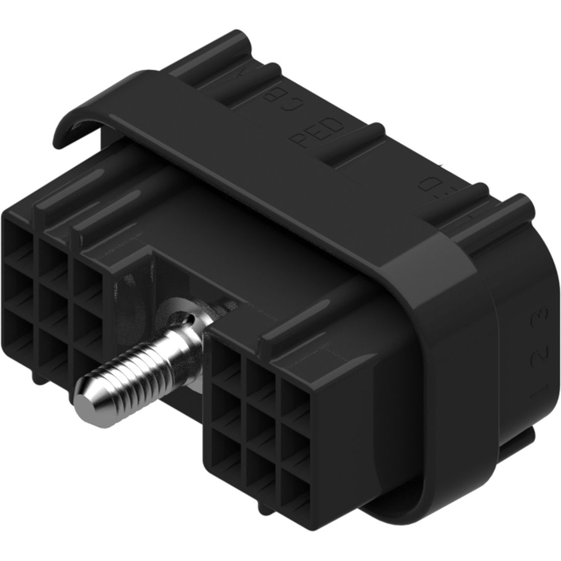 Delphi-15492546 Gaine de câblage de raccordement discret Conn Housing RCP 18 POS Crimp ST Cable Mount Black