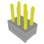 Conn Board Stacker HDR 6 POS 2mm Solder ST Top Entry Thru-Hole Bulk