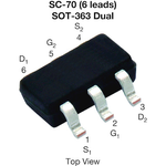 Trans MOSFET N/P-CH 30V 0.7A/0.5A 6-Pin SC-70 T/R