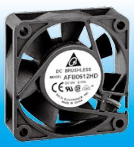 Delta Electronics-AFB0624HHD-F00 Gebläse und Lüfter DC Fan Axial Ball Bearing 24V 14V to 27.6V 18.36CFM 31dB 60 X 60 X 20mm