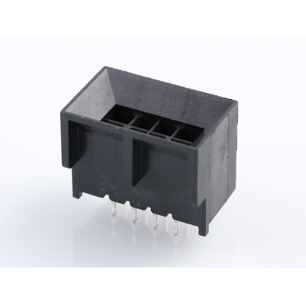 Molex-0444320801 连接器插头及 PCB 插座 Conn Wire to Board HDR 8 POS 3mm Solder ST Thru-Hole Micro-Fit 3.0 BMI Tray