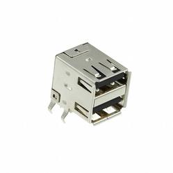 Assmann WSW components, Inc-AU-Y1008-2 Connector USB Conn USB 2.0 Type A RCP 4/4 POS 2mm/2.5mm Solder RA Thru-Hole 8 Terminal 2 Port Tray