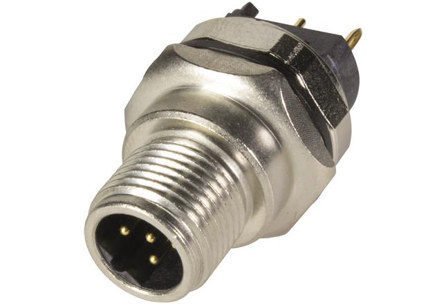 HARTING-21033411531 Steckverbinder, rund PCB receptacle male front B-cod 5-pole