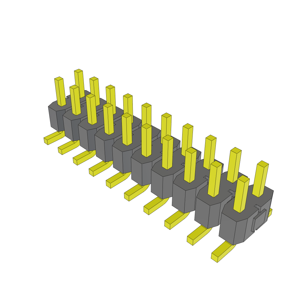 Samtec-TSM-110-04-S-DV Steckverbinderleisten und Leiterplattenbuchsen Conn Unshrouded Header HDR 20 POS 2.54mm Solder ST Top Entry SMD Tube