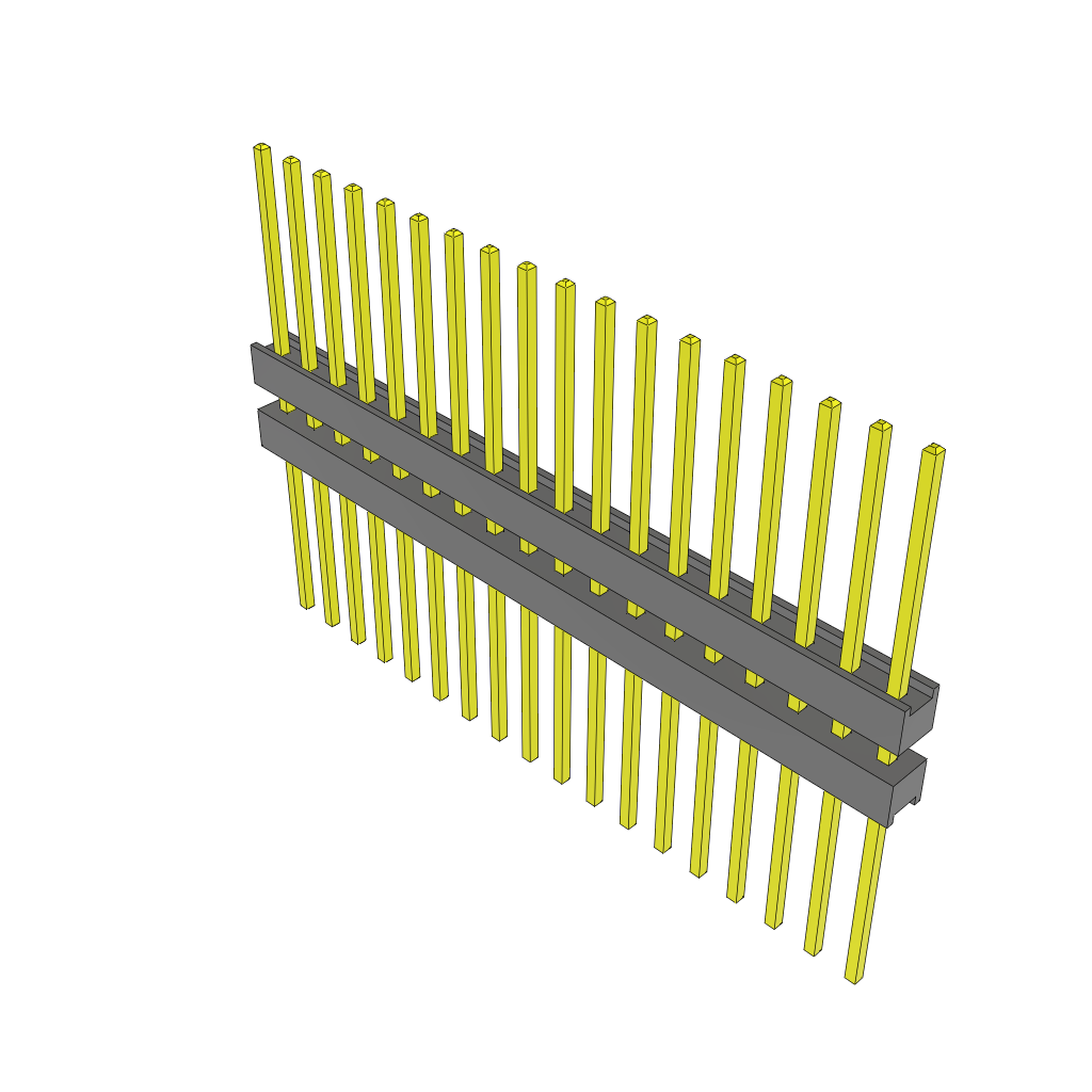 Samtec-ZW-18-13-S-S-270-480 Steckverbinderleisten und Leiterplattenbuchsen Conn Board Stacker HDR 18 POS 2.54mm Solder ST Top Entry Thru-Hole Bulk