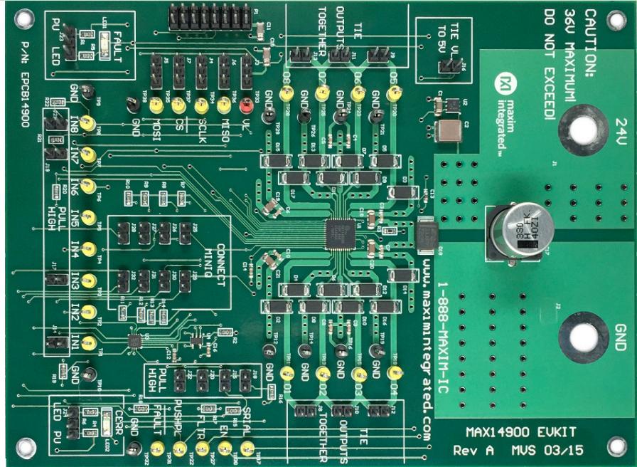 Analog Devices-MAX14900DEVBRD# Energiemanagement, Entwicklungsplatinen und -kits MAX14900E Power Switch Evaluation Kit