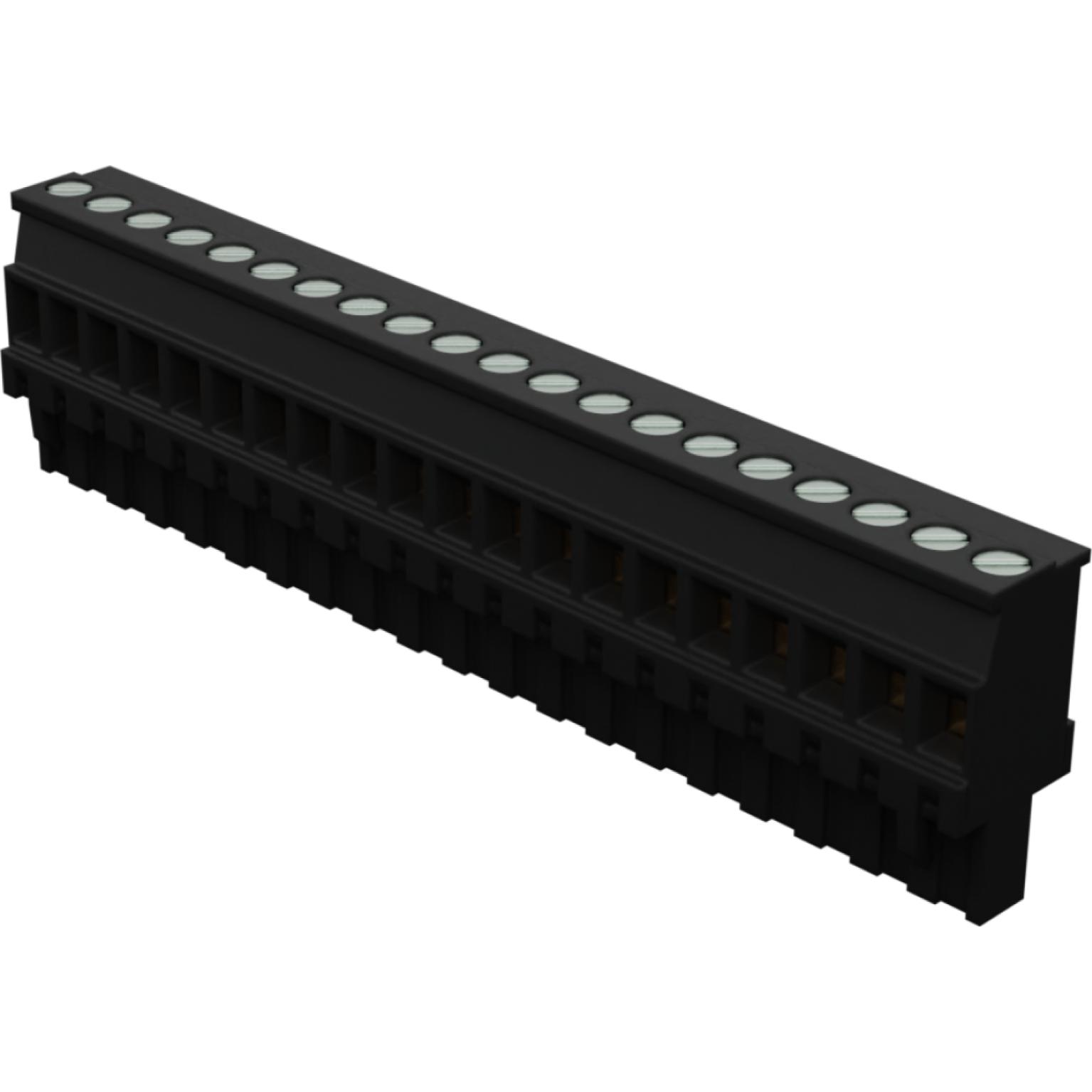 Molex-0395333520 Blocs de raccordement de terminaux Conn Eurostyle Block F 20 POS 5.08mm Screw ST Cable Mount 18A/Contact Eurostyle™