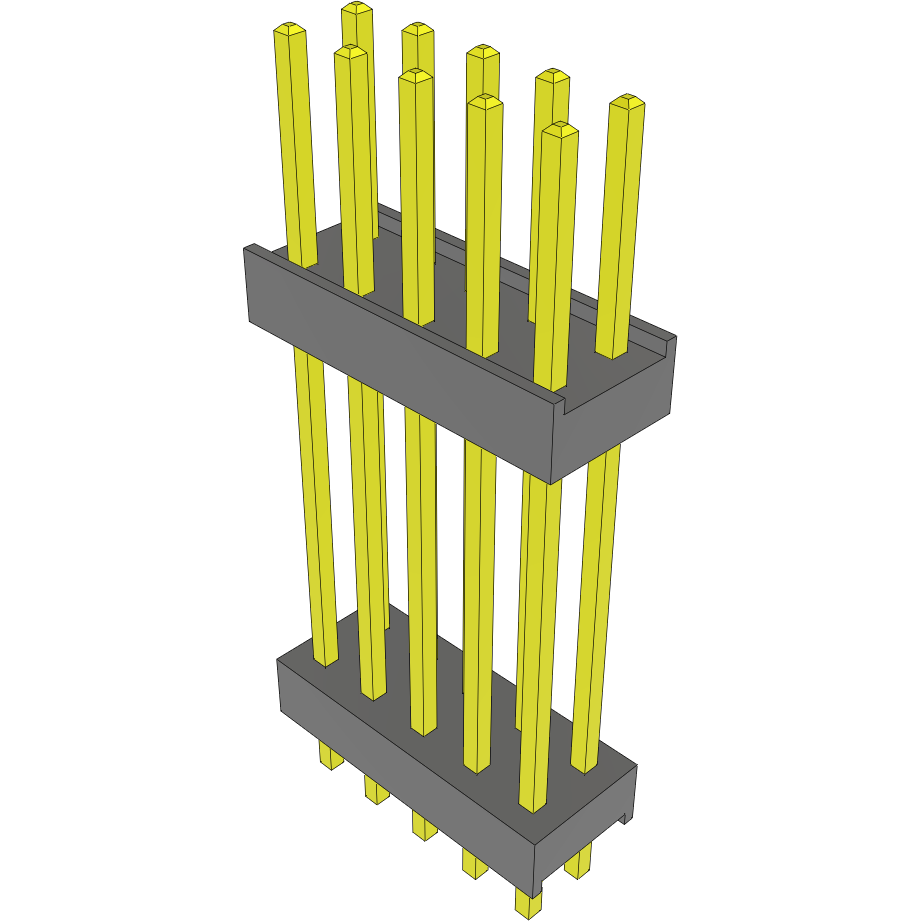 Samtec-DW-05-20-G-D-748 Connector Headers and PCB Receptacles Conn Board Stacker HDR 10 POS 2.54mm Solder ST Top Entry Thru-Hole Bulk