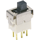 Littelfuse-ES03MAVBE Switch Slide Switch Slide ON OFF ON SPDT Side Slide 20VAC 20VDC 0.4VA 40000Cycles PC Pins Bracket Mount/Through Hole Tray