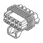 Conn Housing RCP 10 POS Crimp ST Cable Mount Gray