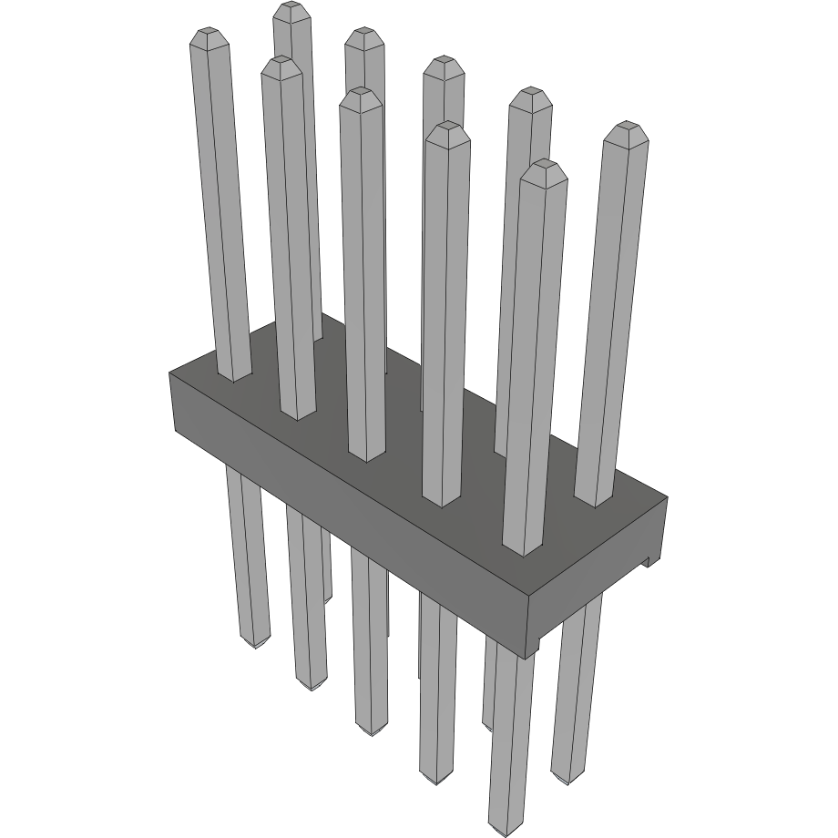 Samtec-MTMM-105-11-T-D-290 连接器插头及 PCB 插座 Conn Unshrouded Header HDR 10 POS 2mm Solder ST Top Entry Thru-Hole Bulk