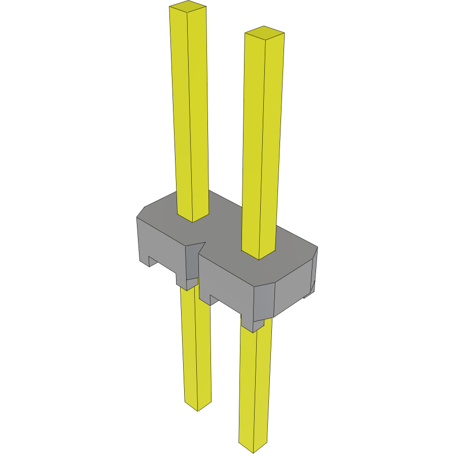 Samtec-MTLW-102-08-G-S-235 Piastre connettori e prese PCB Conn Unshrouded Header HDR 2 POS 2.54mm Solder ST Top Entry Thru-Hole Bulk