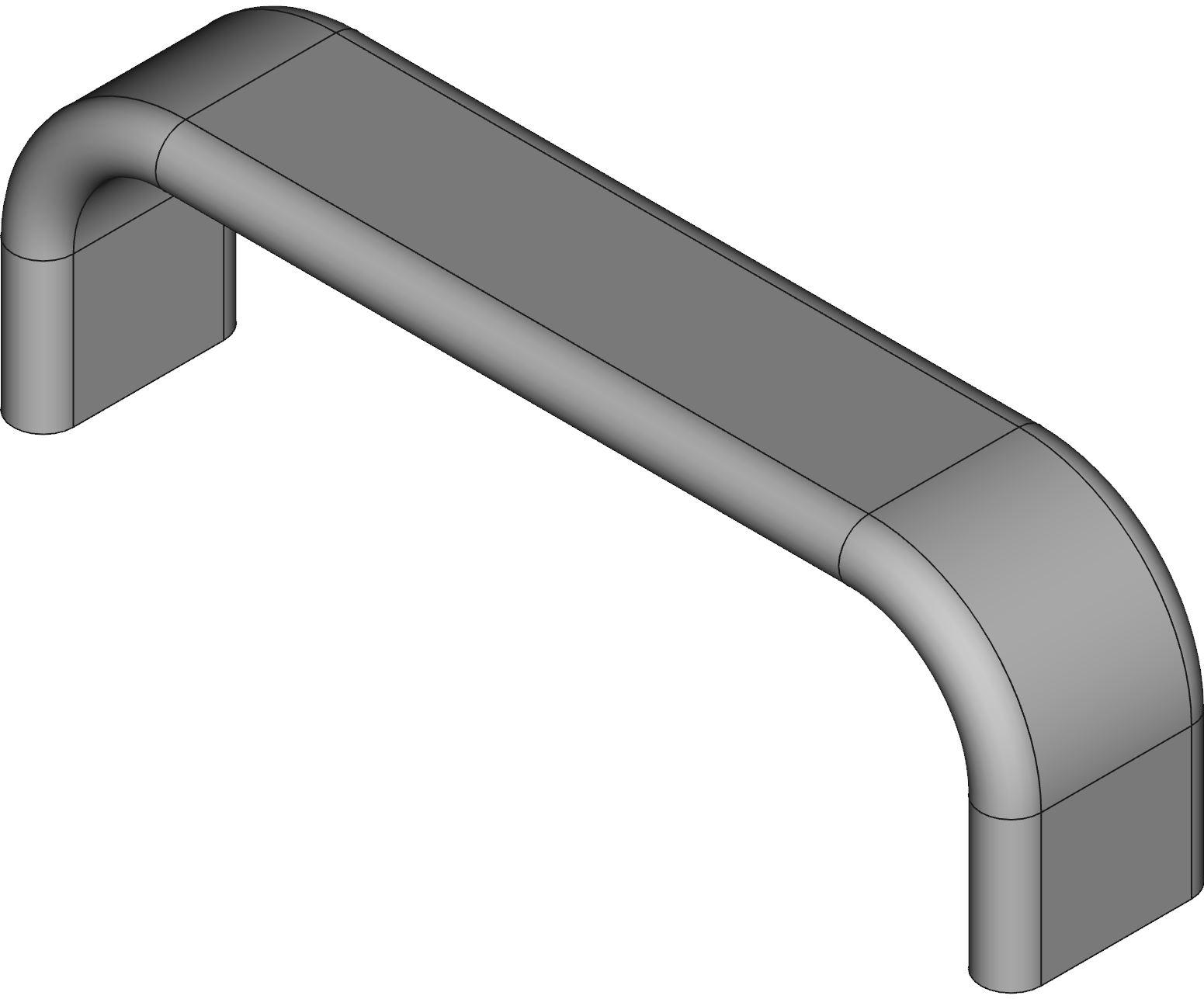 Hammond Manufacturing-1427C5BK null Handle, Aluminum, Anodized, Black