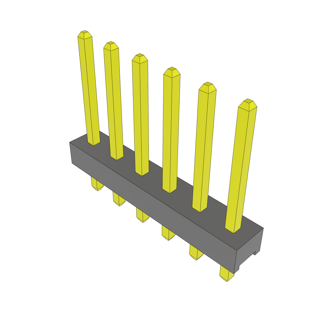 Samtec-MTMM-106-06-G-S-260 Connector Headers and PCB Receptacles Conn Unshrouded Header HDR 6 POS 2mm Solder ST Top Entry Thru-Hole Bulk