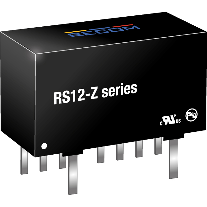 RECOM Power-RS12-243.3SZ Convertitore da DC a DC e modulo di regolazione della commutazione Module DC-DC 24VIN 1-OUT 3.3V 2.4A 12W 9-Pin SIP Module Tube